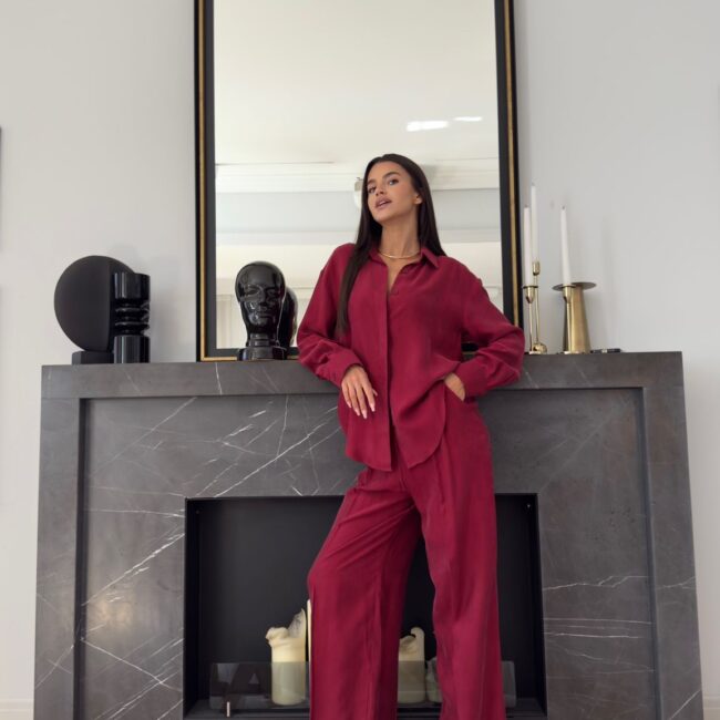 SET CASUAL CUTE-BURGUNDY