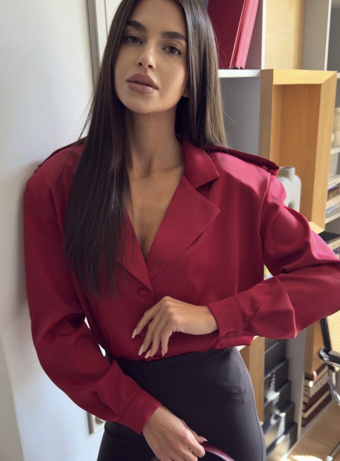 KOSZULA CHLOE-BURGUNDY