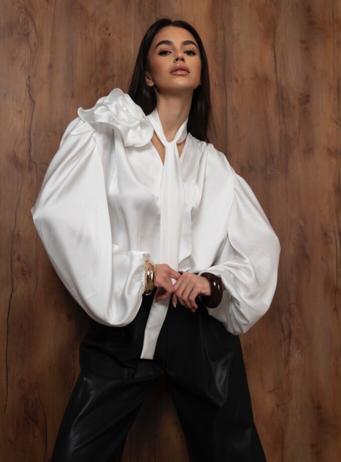 KOSZULA VELVET ROSE-WHITE